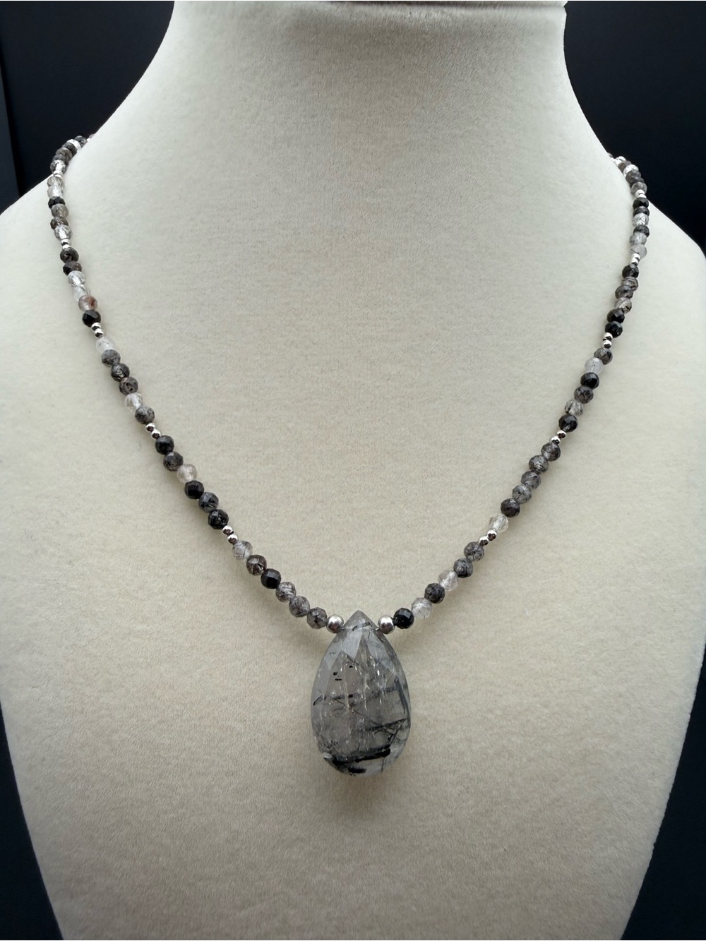 Black Rutilated Quartz Necklace